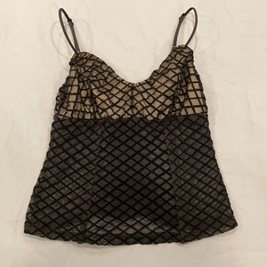 Women's Bisou Texture Black Flock Bustier
